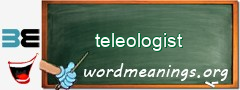 WordMeaning blackboard for teleologist
